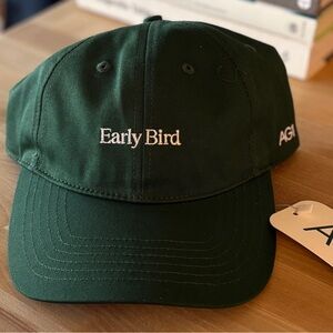 AG1 Early Bird Baseball Cap Dad Hat Unisex Embroidered Green New W/Tags Spruce